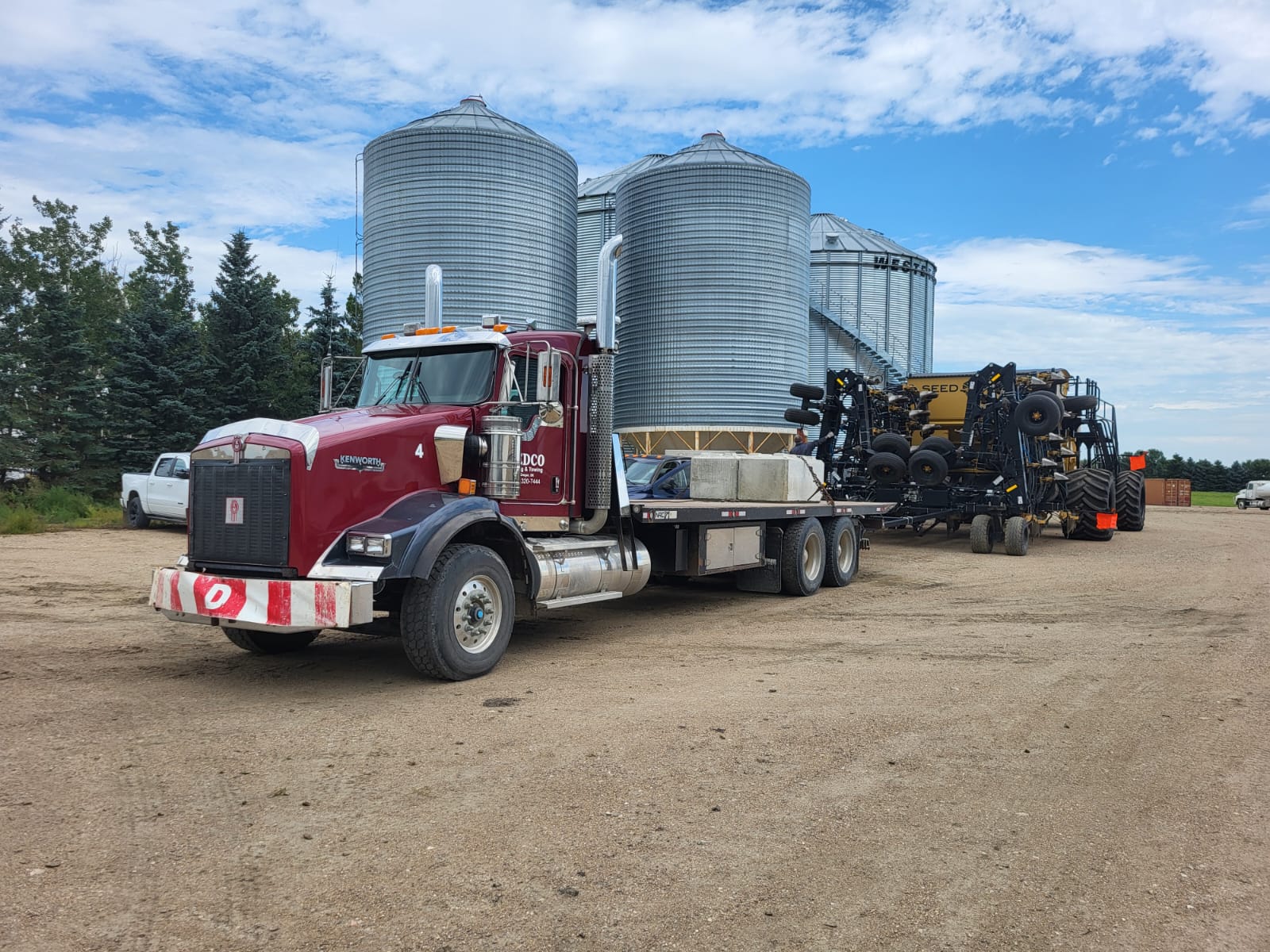 Deck Truck Pulling Air Seeder